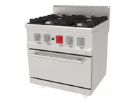 80X70 Cm 4 Gözlü Kuzine, Doğalgazlı