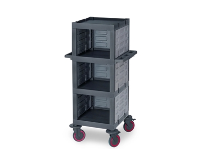 Пластиковая тележка для уборки (53x72x136 см) - 1