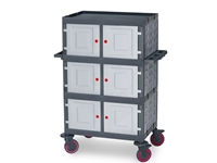 Plastic Cleaning Material Trolley (53x102x136 cm)