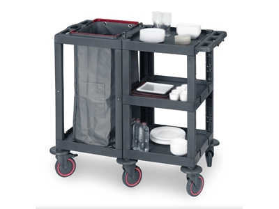 Chariot de Nettoyage en Plastique (53x112x100 cm) - 1