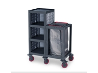 Plastic Cleaning Material Trolley (53x112x136 cm)