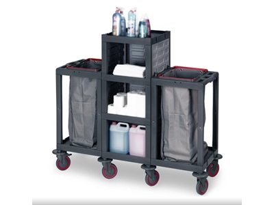 Chariot de Nettoyage en Plastique (53x152x136 cm) - 1