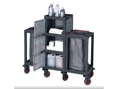 Chariot de Nettoyage en Plastique (53x152x136 cm) - 1