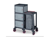 Plastic Cleaning Material Trolley (53x112x136 cm)