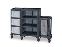 Plastic Cleaning Material Cart (53x192x136 cm)