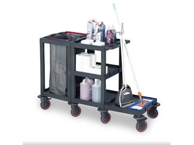 Plastic Cleaning Material Cart (53x149x100 cm) - 1