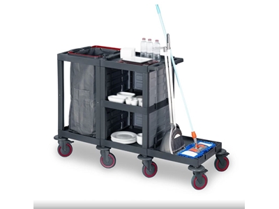 Пластиковая тележка для уборки (53x149x100 см) - 1