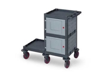 Plastic Cleaning Material Trolley (53x110x100 cm)
