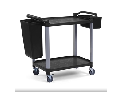 2-Tier Open Plastic Service Cart - 2