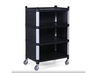 4-Tier Closed Movable Plastic Shelf