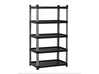 5-Tier Open Fixed Plastic Shelf