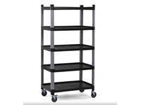 5-Tier Open Movable Plastic Shelf
