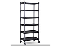 6-stöckiges offenes bewegliches Kunststoffregal
