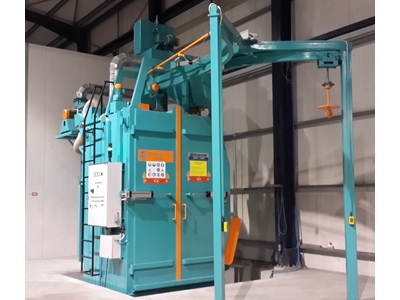 500-1000 Kg 2 Turbine Hanging Sandblasting Machine - 0