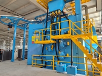 8 Türbinli 2000-10000 Kg Askılı Kumlama Makinası