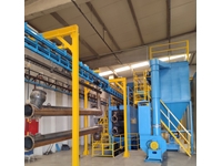 199 kW 12 Turbine Suspended Continuous Sandblasting Machine