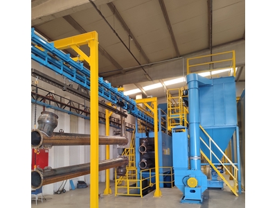 199 kW 12 Turbine Suspended Continuous Sandblasting Machine - 0