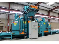 8 Türbinli 2100mm*1100mm Yatay Kontinü Kumlama Makinası