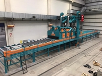 12 Turbine 3100mm*800mm Horizontal Continuous Sandblasting Machine