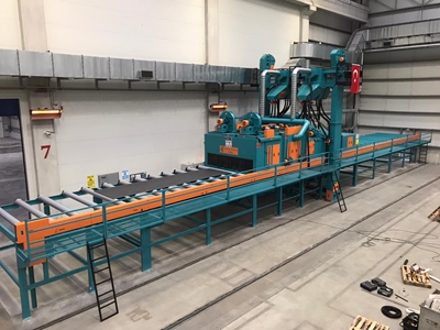 700mm 12 Türbinli Yatay Kontinü Kumlama Makinası - 0