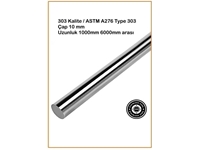  Ø 10 mm 303 Kalite Paslanmaz Çelik Çubuk