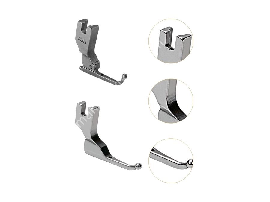 Industrial Type Bridal Straight Stitch Foot 2-Piece Set Suitable for Beaded, Stoned and Sequined Fabrics