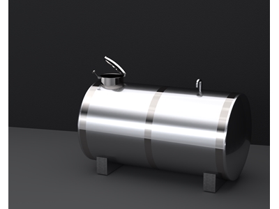 500 Litrelik Paslanmaz Çelik Silindirik Argon Kaynak Su Deposu - 3