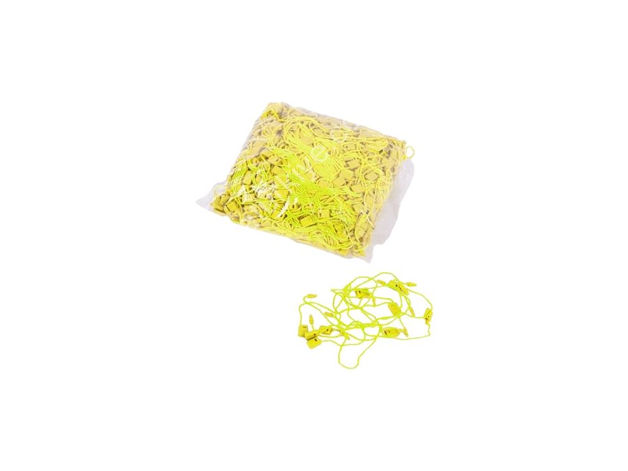 Sarı Renk Kilitli Geçmeli Etiket İpi 1.000 Adet – Plastik Kart Ve Fiyat Etiketi Bağlama İpi