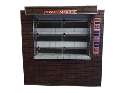 Four électrique noir à trois étages avec une capacité de 120 pains - 0