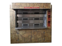 180 Ekmek Kapasiteli Üç Katlı Elektrikli Kara Fırın