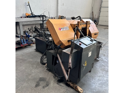 Scie à ruban à coupe en masse hydraulique à double serre-joint automatique de 280 bandes avec articulation - 1