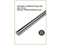 Ø 14 mm 303 Kalite Paslanmaz Çelik Çubuk