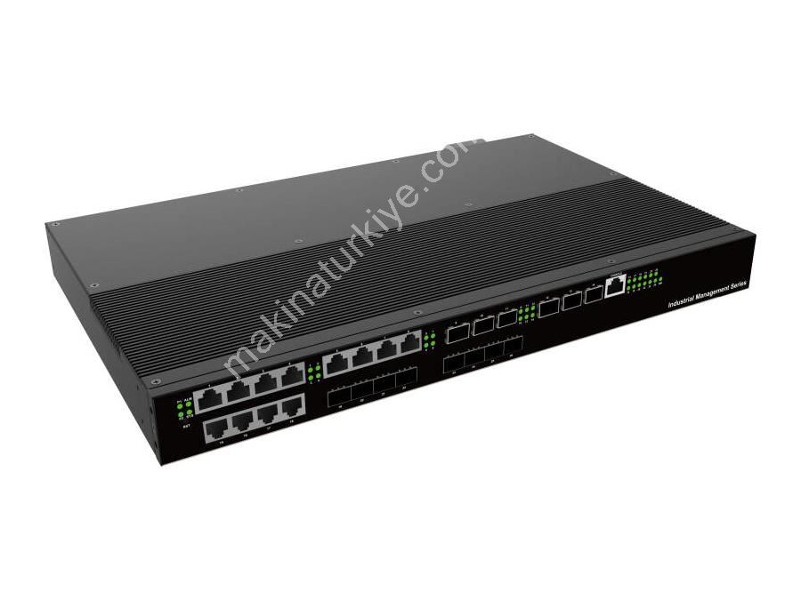 Longline Lng3000-12T14s-Ir 26 Port Layer3 Endüstriyel Gigabit Yönetilebilir Ethernet Switch
