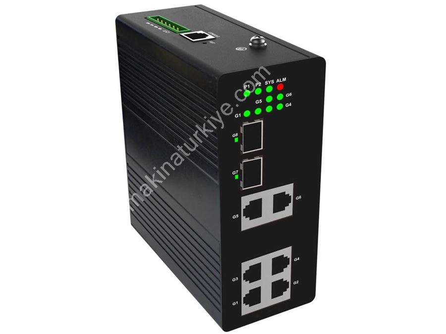 Longline Lng3000-6T2s-Ik 6 Port Layer3 Endüstriyel Gigabit Ethernet Switch