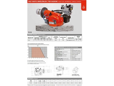 50-115 кВт Однокаскадный Моноблочный Газовый Горелка - 2