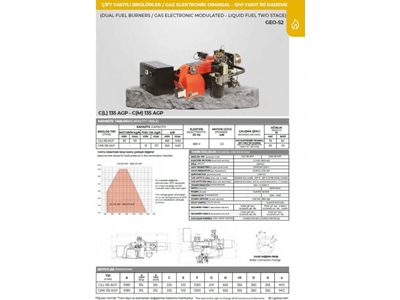 Brûleur monobloc à double étage Gaz + Diesel 350-1430 Kw - 2