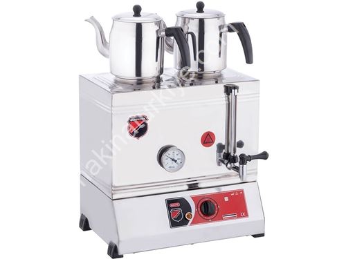 Çift Demlikli Elektrikli Pleytsiz Çay Makinesi
