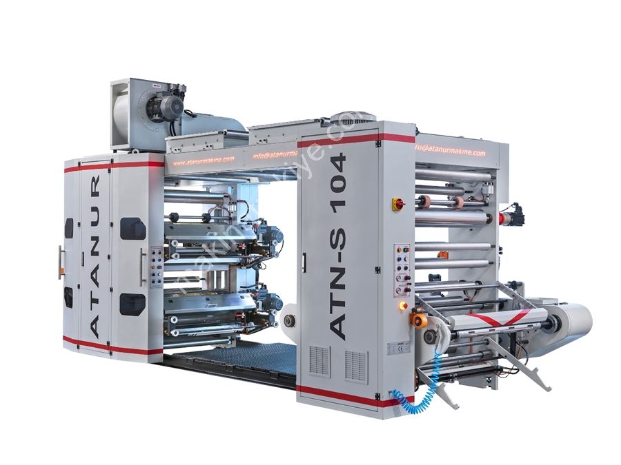 4 Renk 160 Cm Tek Sargı Tek Çözgü Stack Tip Flexo Baskı Makinesi