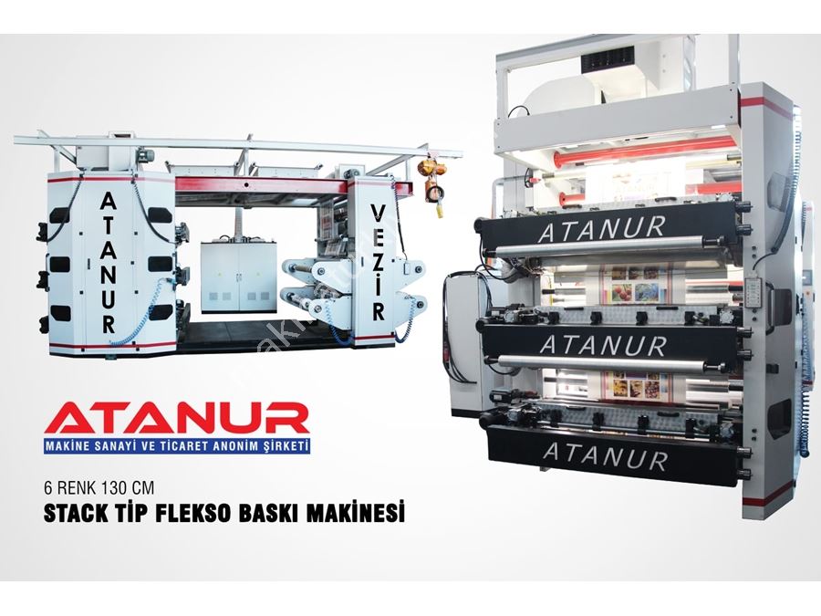 Machine d'impression flexographique à 6 couleurs de 100 cm