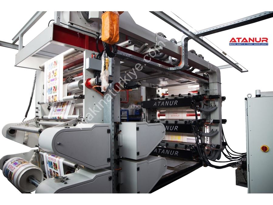 Machine d'impression flexographique à 6 couleurs de 100 cm