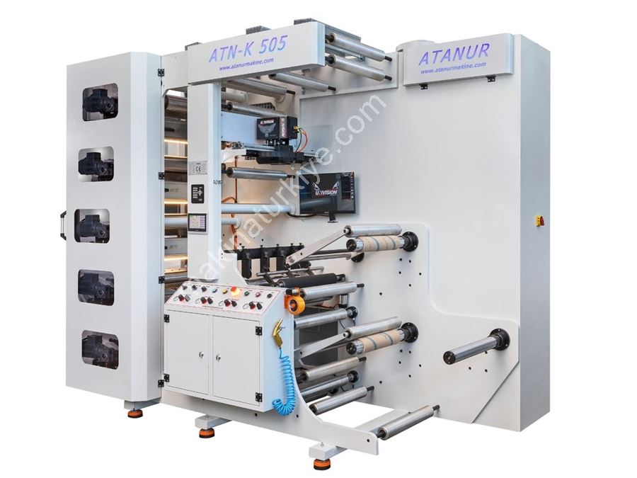 7 Adet Baskı Üniteli Kule Tipi Flexo Baskı Makinası