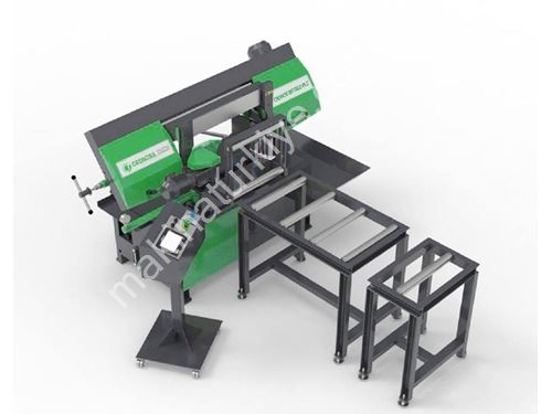 350 × 550 mm Plc Kontrollü Tam Otomatik Şerit Testere Makinası ( Açılı Kesim )