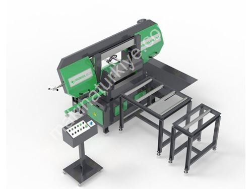 450 × 700 mm Yarı Otomatik Şerit Testere Makinası (Açılı Kesim)