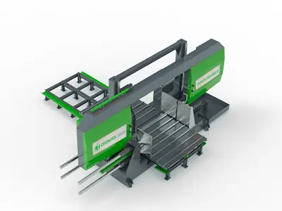 1100×1600 mm Sütunlu Yarı Otomatik Şerit Testere Makinası