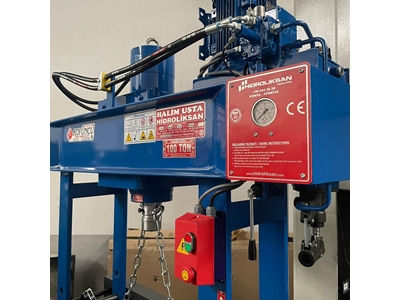 Hydraulics Brand 100 Ton Motorized Column Traveling Hydraulic Workshop Press - 1