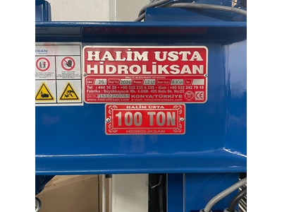 Hydraulics Brand 100 Ton Motorized Column Traveling Hydraulic Workshop Press - 2