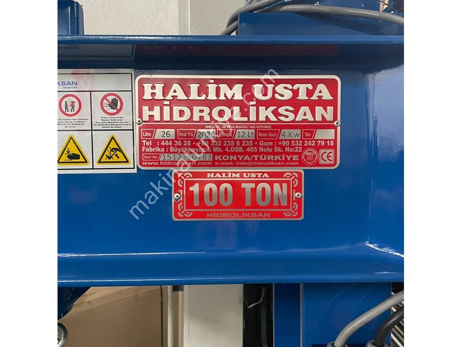 Hydraulics Brand 100 Ton Motorized Column Traveling Hydraulic Workshop Press