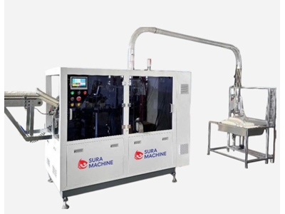 Machine à gobelets en carton à moteur servo haute vitesse de 160 pièces / min - 0