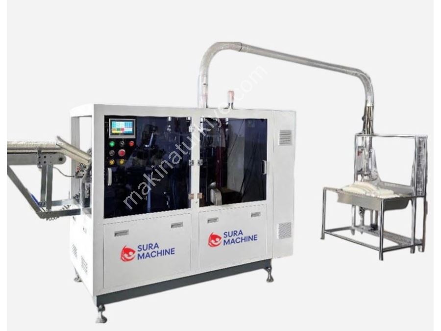 Machine à gobelets en carton à moteur servo haute vitesse de 160 pièces / min