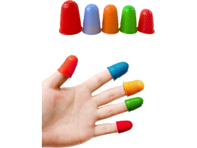 Набор пальчиковых защитных колпачков для швейных иголок - набор кольцев из термостойкого силикона - 1